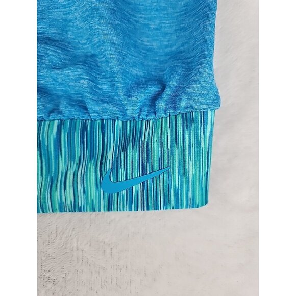 Nike Women's Sz Medium Tankini Racerback Tank Top Built-in Sports Bra Athleisure - Picture 4 of 11